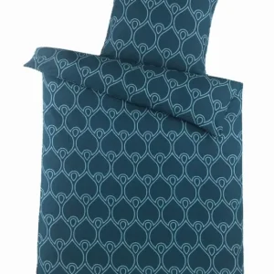 Abverkauf Mikrofaser Seersucker-Bettwäsche HIGH CLASS PIETRO 135 x 200 cm blau