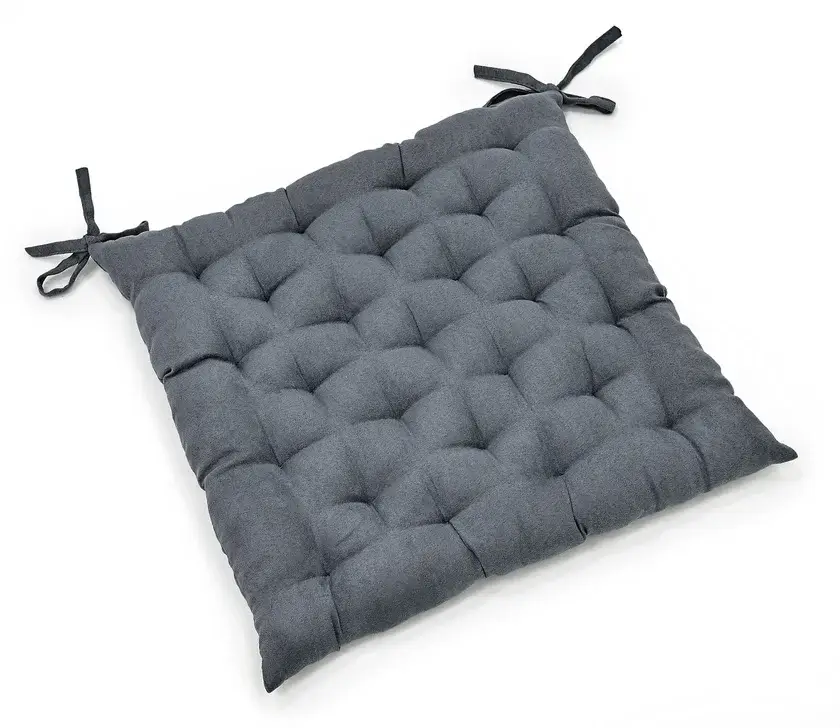 Markenprodukt 2er Set Stuhlkissen Alcantara-Optik Grau ca. 40 x 40 cm