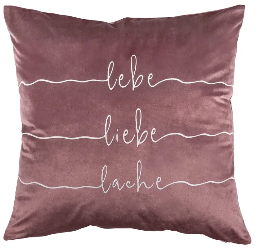 Dekokissen "lebe, liebe, lache" Rosa Neuheit