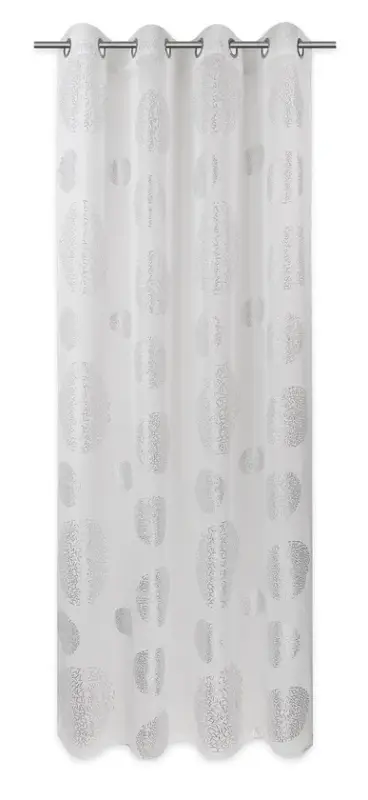 Ösenvorhang Niki 140 x 245 cm weiß/silber Jetzt Bestellen
