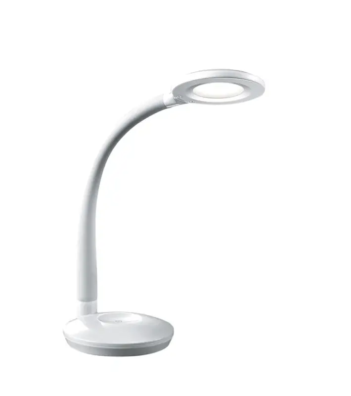 LED Schreibtischlampe Cobra weiß 13cm 32-46cm Kunststoff dimmbar verstellbar Sonderangebot