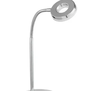 LED Schreibtischlampe Rennes chromfarbig 11cm 32-40cm Metall verstellbar Schnäppchen