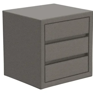 Expressversand Nachtkommode Evita Loft Coffee Lederlook 51x51x46 cm