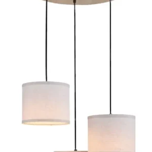 Angebot Pendelleuchte Bark braun Holz 52x52x120cm