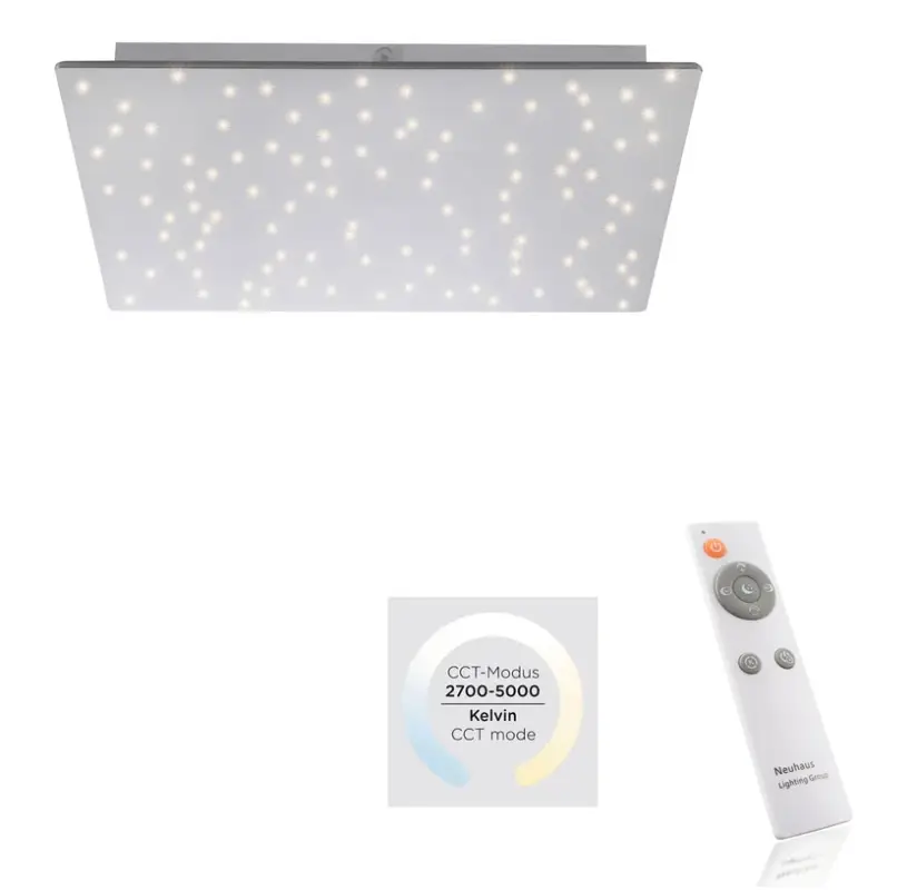 LED-Deckenleuchte Sparkle 45x45 Edelstahl Nur Heute