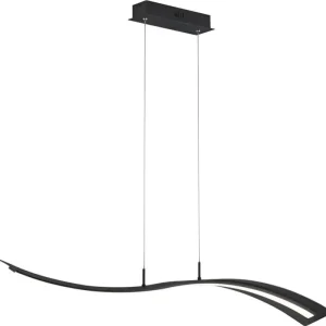 Rabatt Salerno Pendelleuchte schwarz 324610132, B/H/T: 115 / 150 / 12 cm, Metall