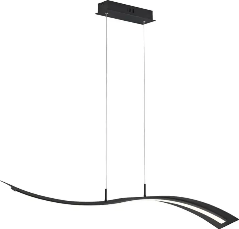 Rabatt Salerno Pendelleuchte schwarz 324610132, B/H/T: 115 / 150 / 12 cm, Metall
