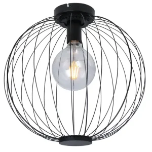 Neu Im Sortiment ROZA Deckenlampe schwarz 14013D, D/H: ca. 40 / 37,5 cm, Metall