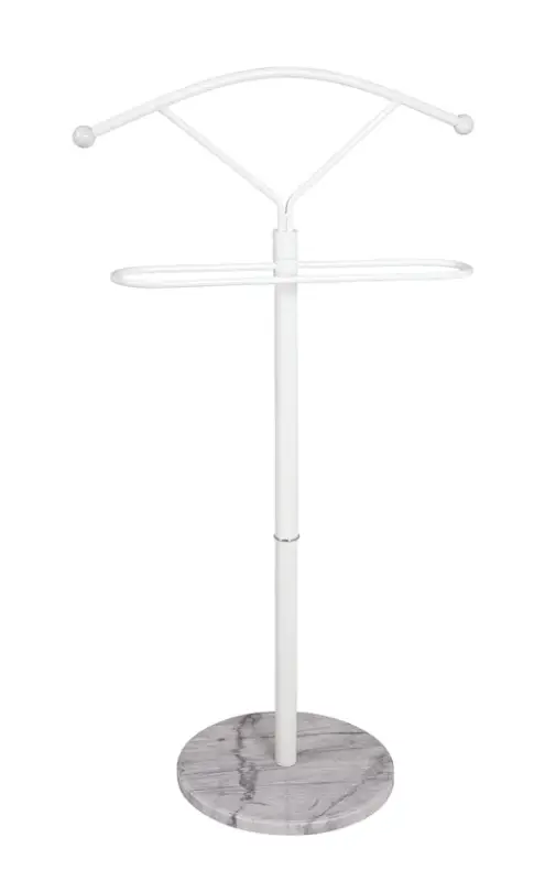 Mega-Angebot Herrendiener Bella Weiß B/H/T 50x105x32cm Stahl Mamor