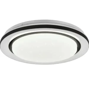 Neuheit LED Deckenlampe Cartida weiß 38cm 7cm Fernbedienung dimmbar RGB Sternenhimmel Kunststoff