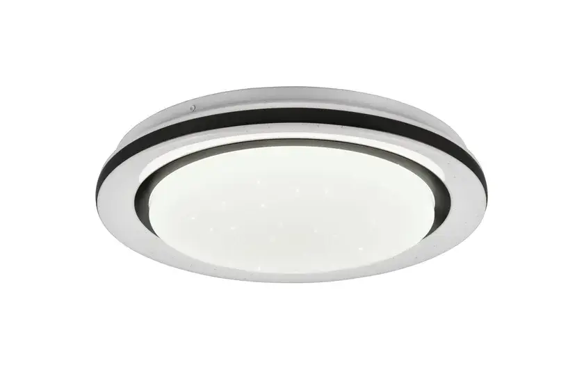 Neuheit LED Deckenlampe Cartida weiß 38cm 7cm Fernbedienung dimmbar RGB Sternenhimmel Kunststoff