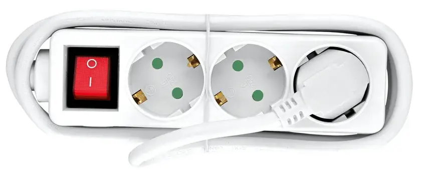 Steckdosenleiste 3-fach weiß 140cm Kindersicherung schaltbar 250V 16A max.3500W Markenware