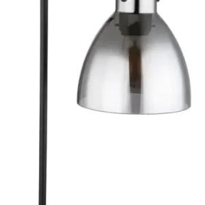 Geprüft GLOBO RetrofitTischlampe Mattea schwarz,Holzdekor18x25cm,55cm,Schnurschalter,Metall