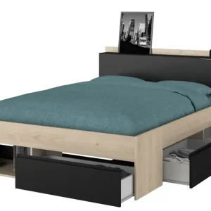 Preisreduziert Parisot Stauraumbett Most 7 140 x 200 cm braun/ schwarz