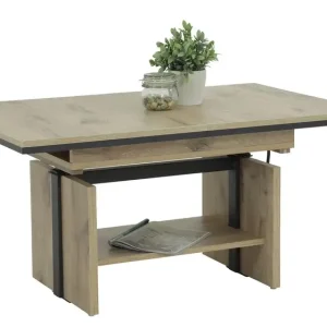 Funktionscouchtisch Ingo 110 (150) x 70 cm Viking-Oak-Dekor braun/anthrazit Aktuell