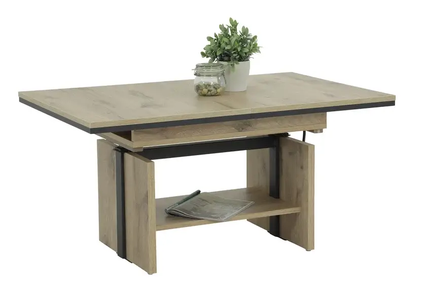 Funktionscouchtisch Ingo 110 (150) x 70 cm Viking-Oak-Dekor braun/anthrazit Aktuell
