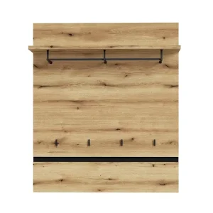 Neu Garderobenpaneel Corte 100 x 116,6 x 29,2 cm Coast-Evoke-Dekor/Absetzungin Kosmos-Dekor grau