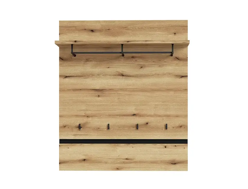 Neu Garderobenpaneel Corte 100 x 116,6 x 29,2 cm Coast-Evoke-Dekor/Absetzungin Kosmos-Dekor grau