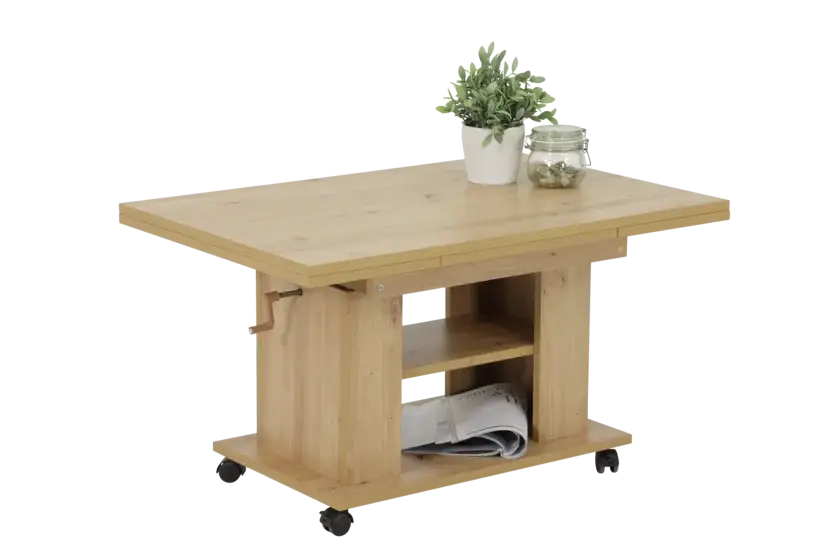 Geprüft Funktionscouchtisch Jakob 90 (142) x 60 cm Artisan-Eiche-Dekor