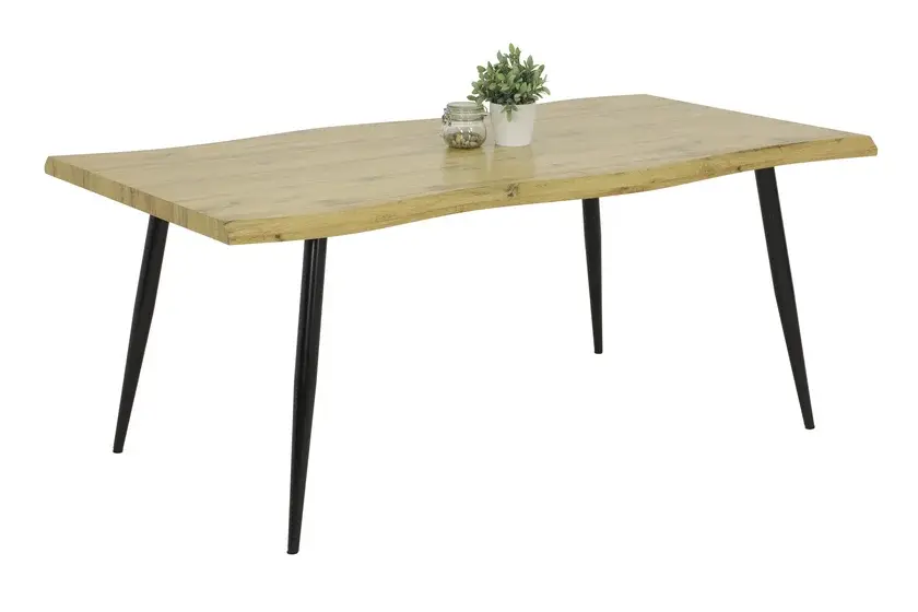 Jetzt Bestellen Esstisch Gabi I 180 x 100 x 76 cm Wildeiche-Dekor braun/schwarz
