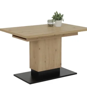 Esstisch Lorena 120 (150/180) x 80 x 76 cm Artisan-Eiche-Dekor/schwarz Online Kaufen