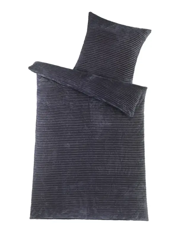 Jetzt Bestellen Cord-Bettwäsche Cashmere-Like Rib 135 x 200 cm anthrazit