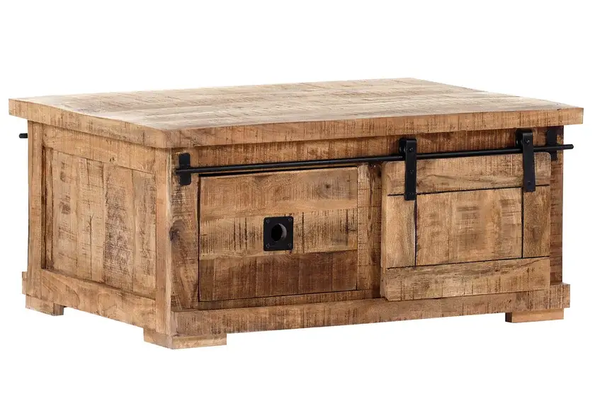 Neue Ware Couchtisch Kongo Mango Massivholz braun/schwarz
