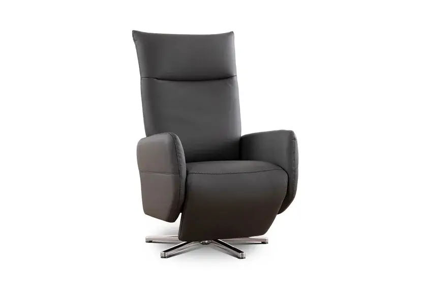 Relaxsessel Choice Style Leder Punch Anthrazit 71x110-114x80 cm Angebot