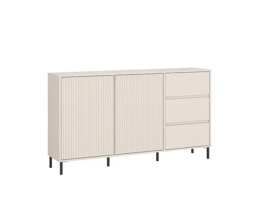Kommode Avenale 157,8 x 40 x 91,6 cm Kaschmir/Schwarz Meistverkauft