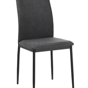 Preisknaller Esszimmerstuhl James Metall/Textil 93 x 43 x 53 cm Grau/Schwarz