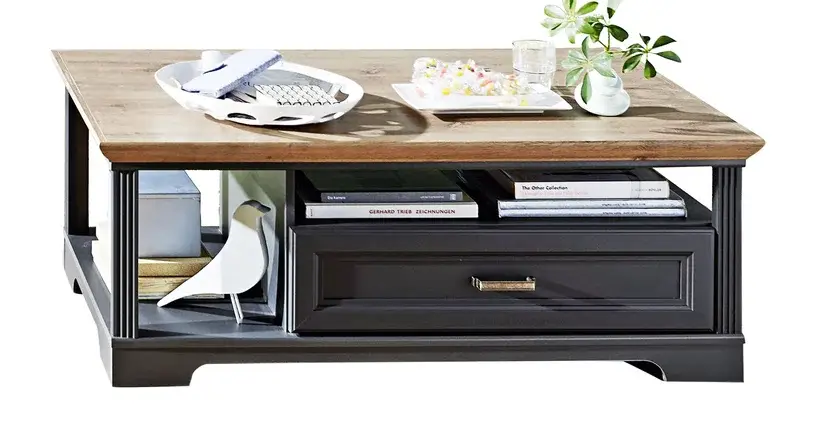 Couchtisch Jasmin Graphit/Artisan Eiche-Optik 120x45x67 cm Zertifiziert