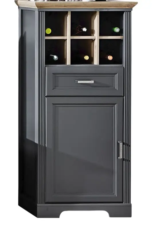 Schnäppchen Highboard Jasmin Graphit/Artisan Eiche-Optik 66x136x42 cm