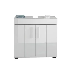 Saisonangebot Waschbeckenunterschrank Snow Hochglanz weiß
