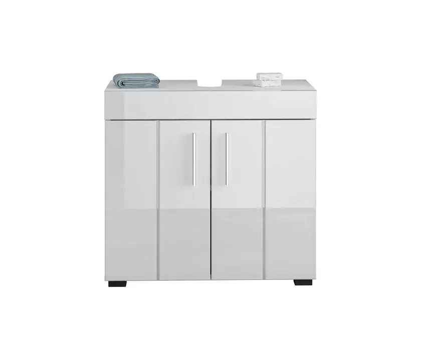 Saisonangebot Waschbeckenunterschrank Snow Hochglanz weiß