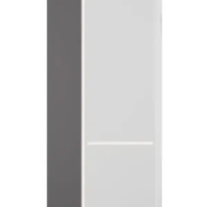 Garderobenschrank Kato 75x190x37 cm weiß/anthrazit Expressversand