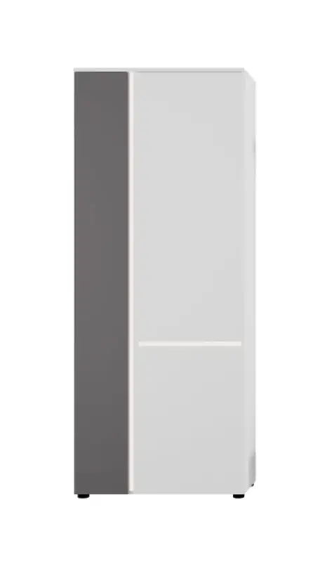 Garderobenschrank Kato 75x190x37 cm weiß/anthrazit Expressversand