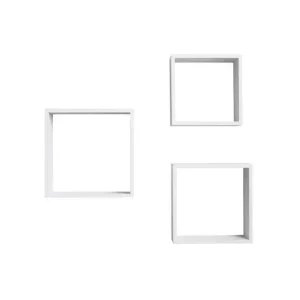 Schnäppchen Wandregal Cub 3er-Set Weiß 30x30/27x27/24x24 cm