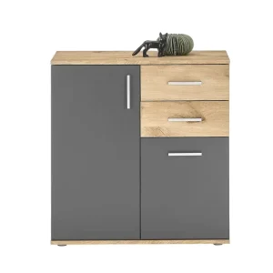 Kommode Vanni4 80 x 84 cm Viking Oak-Dekor/Grau Online Kaufen