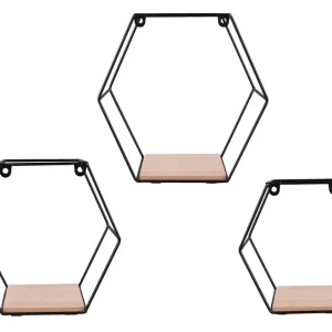 Sonderangebot Wandregal 3er Set Sarah Metall/MDF