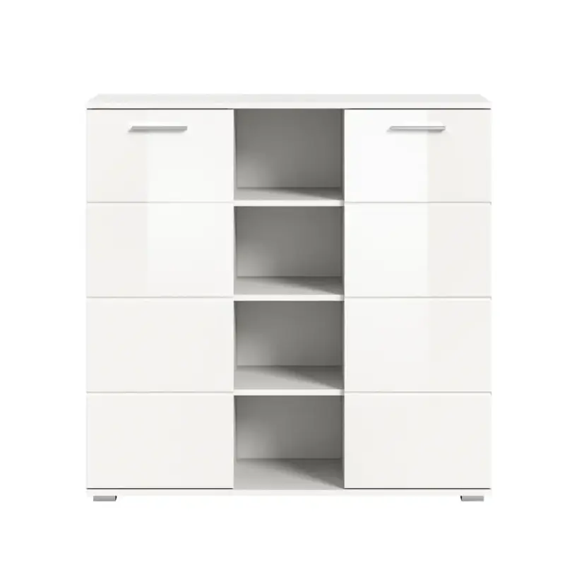 Kommode Prego 107x110x39 cm weiß hochglanz Beliebt