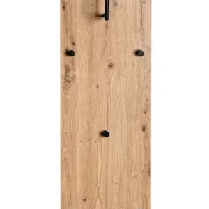 Wandgarderobe Parma 30 x 100 x 20 cm Eiche-Dekor hell/schwarz Echt