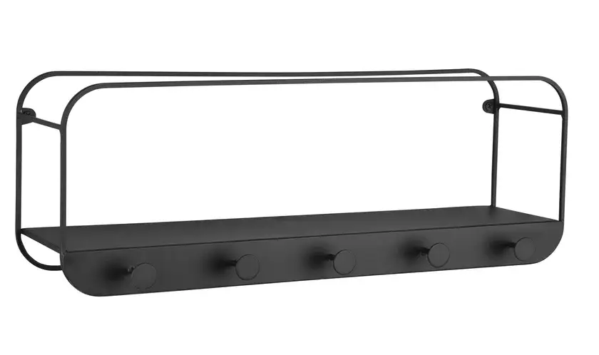 Wandregal Linda 50x18x15 cm Metall schwarz Sonderaktion