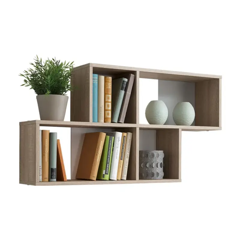 Letzte Chance Wandregal Nora Eiche-Optik/Weiß 100 x 53 x 19,5 cm