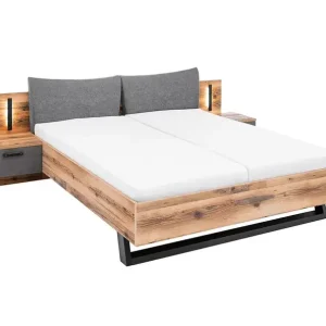 Preiswert Bettanlage Dover Grau/Braun 180 x 200 cm