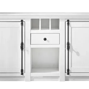 Sideboard Westerland, Pinie Weiß Nachbildung Expressversand