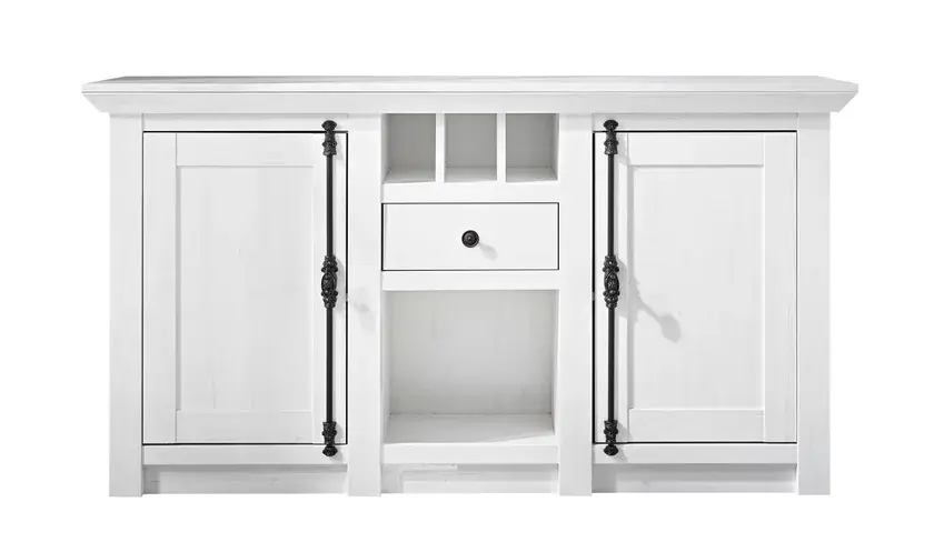 Sideboard Westerland, Pinie Weiß Nachbildung Expressversand