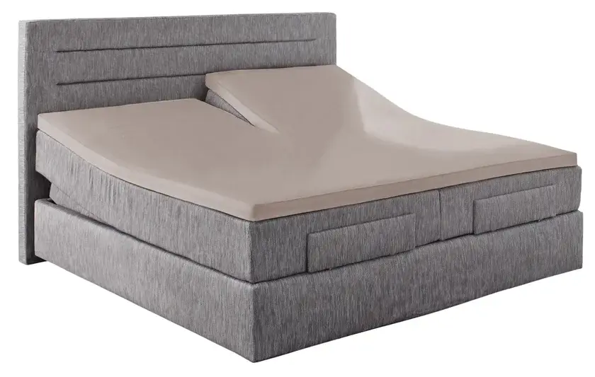Jetzt Kaufen Vario Split-Topper-Spannbetttuch 180/200 x 200/220 cm kiesel