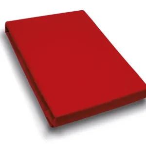 Direkt Vom Hersteller Vario Spannbetttuch Stretch Elasthan-Feinjersey 180-200 x 200-220 cm rot