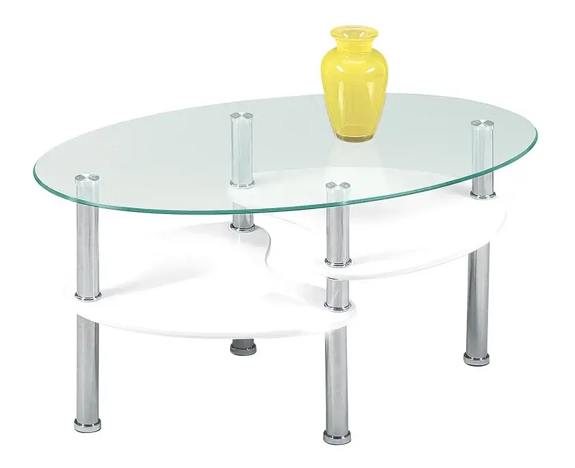 Couchtisch Panty Oval Weiß ca. 90 x 40 x 55 cm Finale Aktion