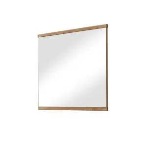 Garderobenspiegel Kansas 75 x 72,8 cm Spiegelglas/Alteiche massiv Preis Gesenkt